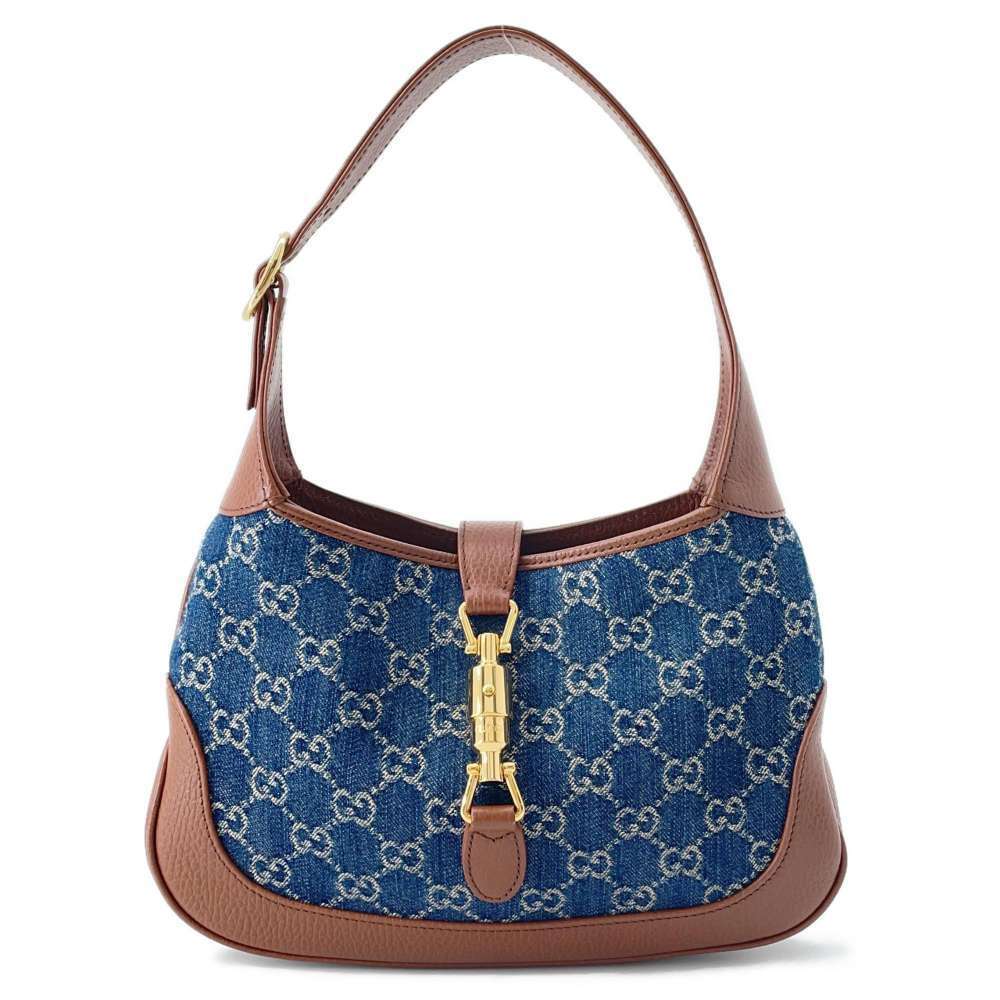 Gucci Shoulder Bag Jackie GG Denim Handbag - Picture 1 of 12